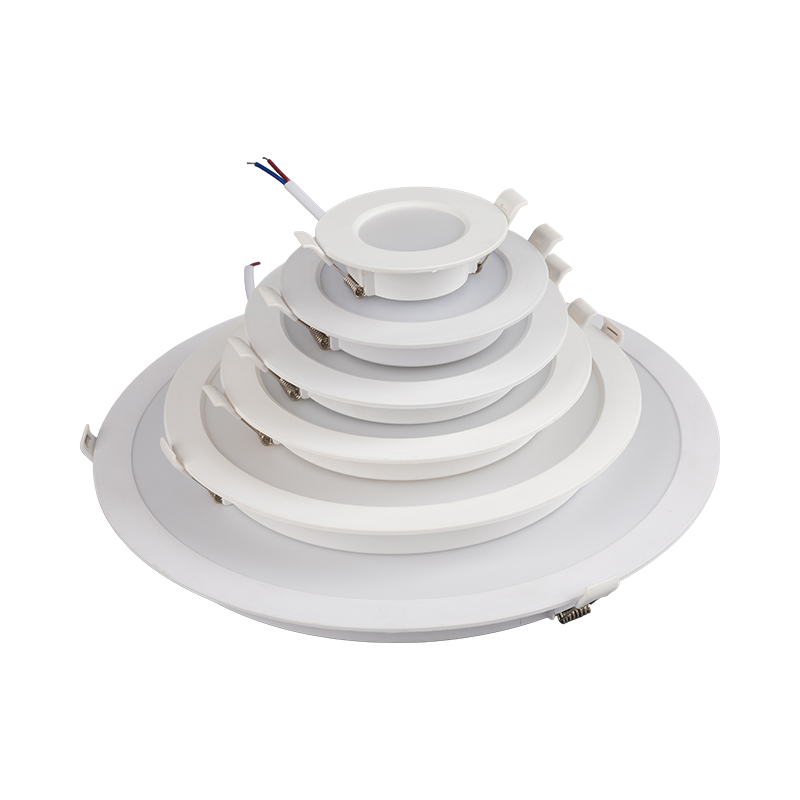 Indoor Office Plastic Recessed Round LED Ceiling Backlit Panel Light