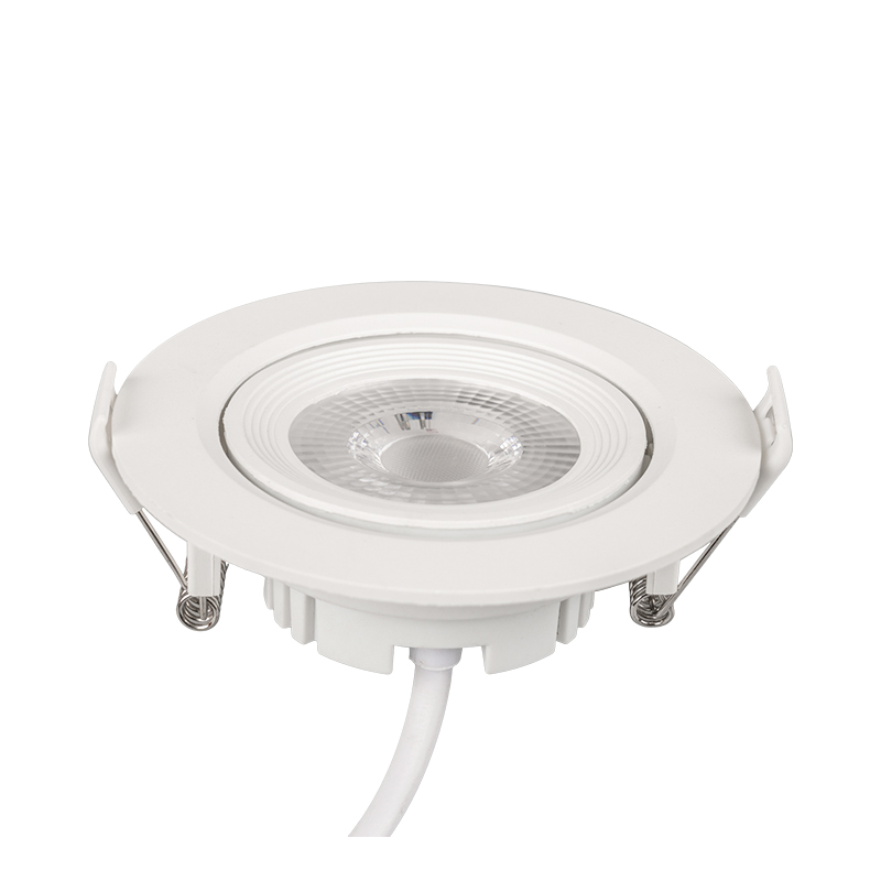 Round plastic Aluminum recessed led spotlight