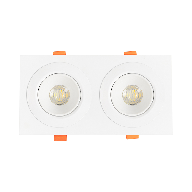 Two round indoor anti-glare ceiling lights for home office