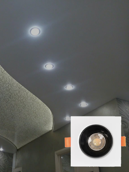 Square 5W 7W 80LM Anti-glare LED Downlight