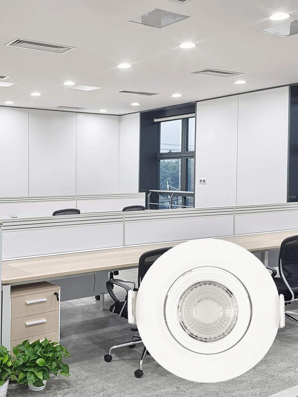 Round plastic Aluminum recessed led spotlight