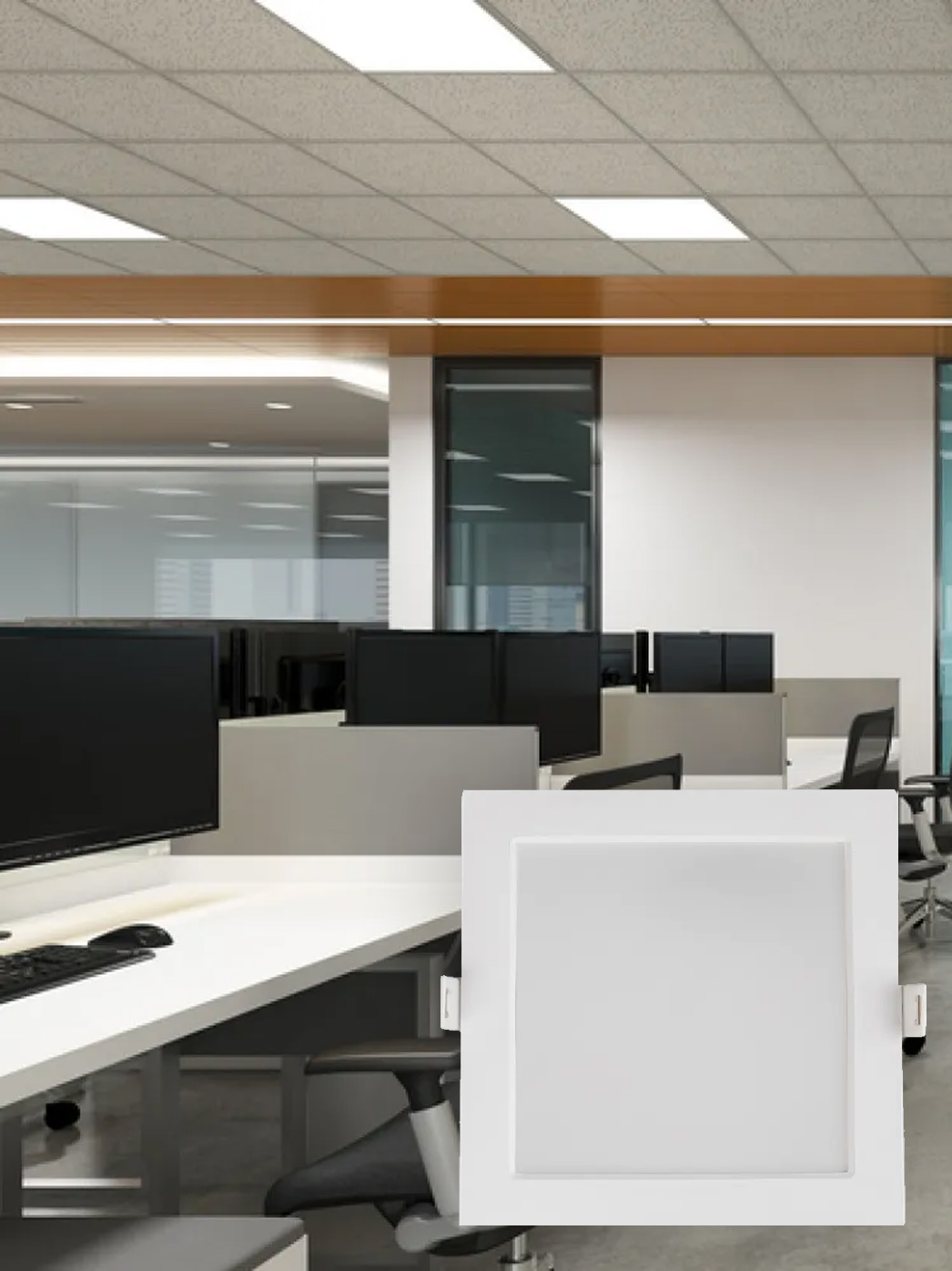 Square Slim Office Recessed Mounted 3w 6W 12W 18W 24W Plastic Led Panel Light